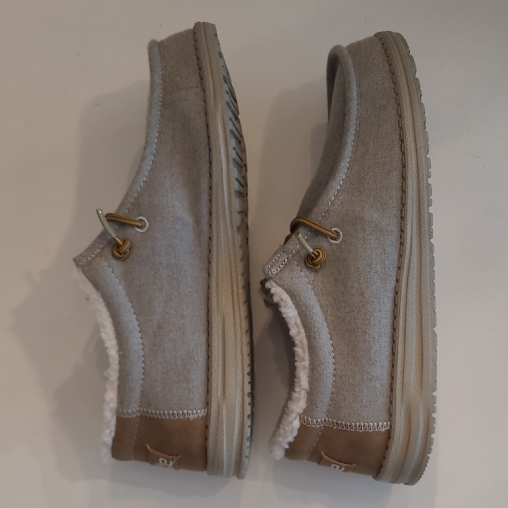 Hey Dude Wally Herringbone Canvas Loafer Chukka-Style Slide/ Slip On - Picture 11 of 17
